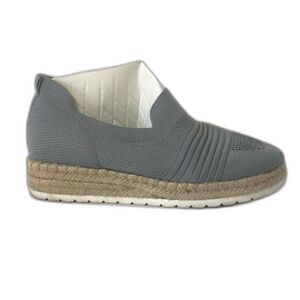 ADRIENNE VITTADINI Espadrille Women's Size 9 Gray Slip On Niko Comfort Platform